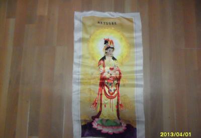 三圣图纯三联画成品 纯手工 苏绣 刺绣 新款 客厅
