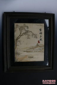 民国绣品 雷峰夕照