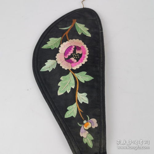 民国刺绣花卉抹额老帽箍子发抹额头饰老绣品婆婆用品民俗刺绣收藏